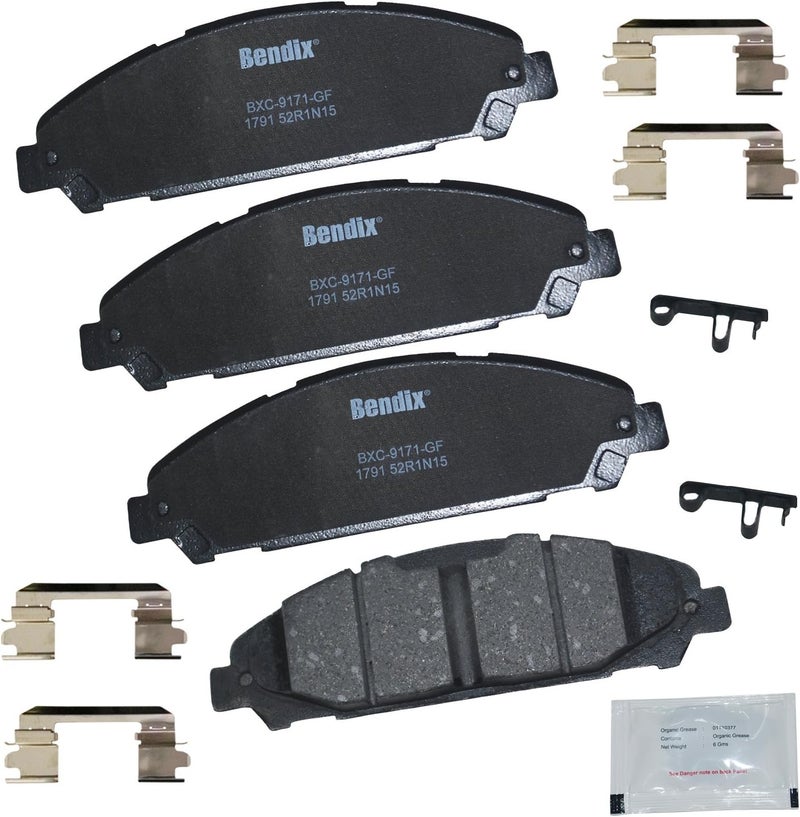 Bendix بطانات الفرامل الأمامية السيراميكية Priority1 CFC1791 لفورد موستانج 2016-2015، موستانج 2019 - Image 1